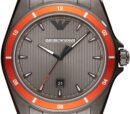 Emporio Armani Sigma Quartz Grey Dial Grey Steel Strap Watch For Men - AR11178